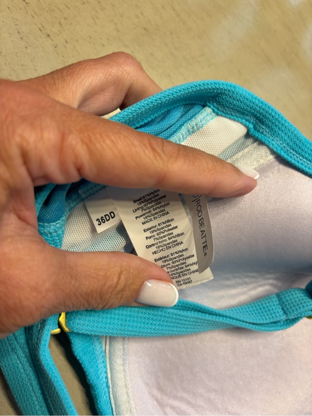 Bleu Rod Beattie Bright Turquoise Underwire Bikini Top - Picture 9 of 9